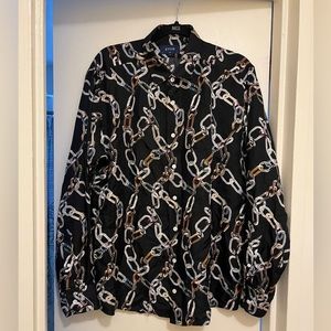 Eton Slim-Fit 3D Ropes-Print Silk Shirt